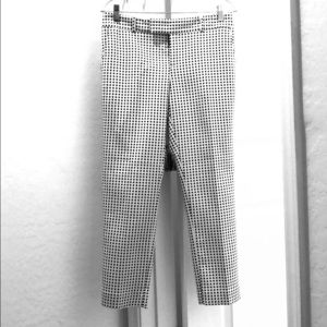 Banana Republic straight leg navy polka dot pants